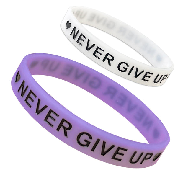 Custom UV Silicone Wristbands - 1/2 Inch