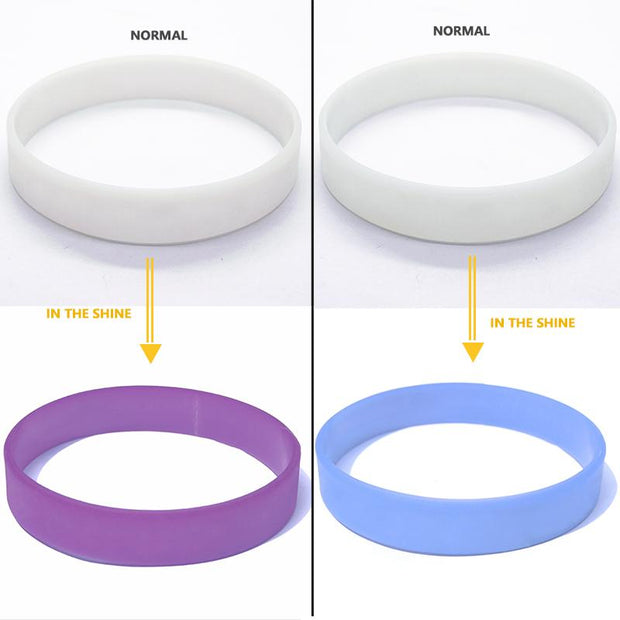 Custom UV Silicone Wristbands - 1/2 Inch