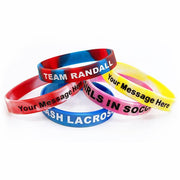 Custom Swirl Silicone Wristbands - 1/2 Inch